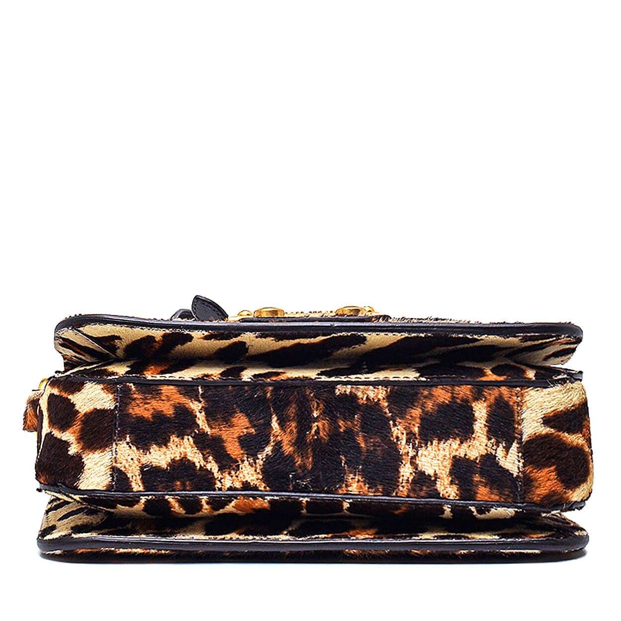 Miu Miu - Leopar Ponyhair Small Madras Crossbody Bag